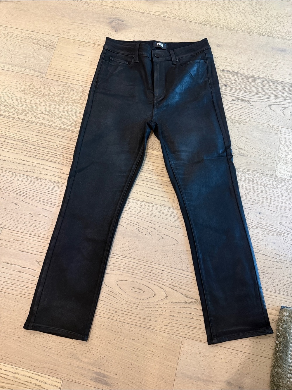 Paige Cindy Women’s Black Coated Jeans - size 30